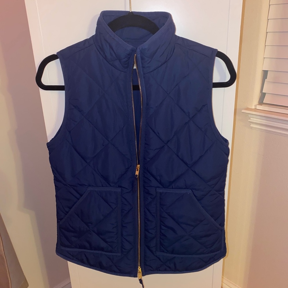 J Crew double zipper vest